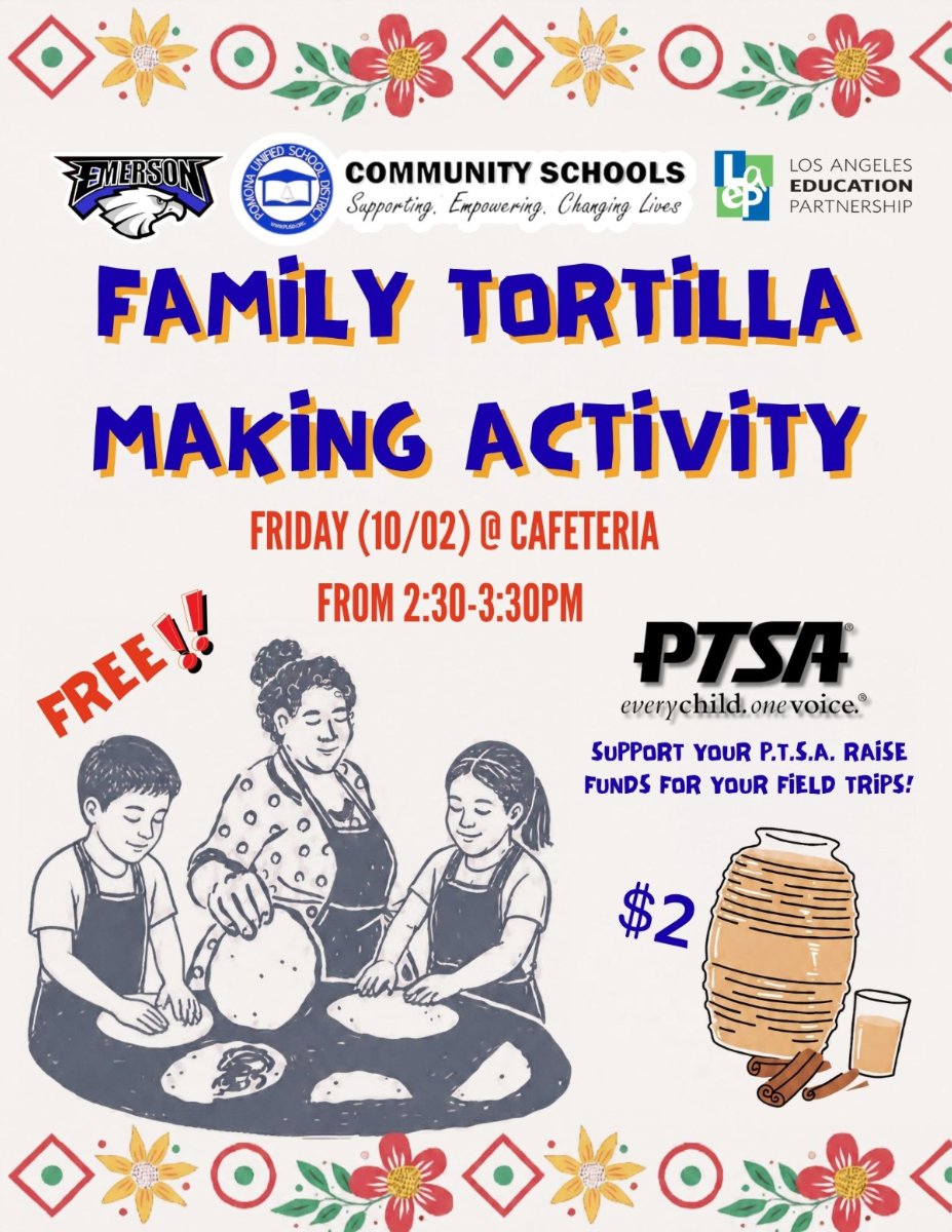 PTSA Fun Family Tortilla Making Activity